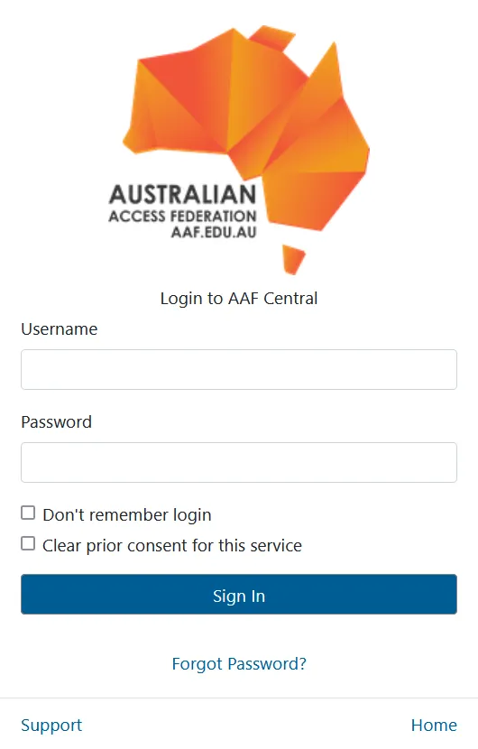 AAF VHO sign-in