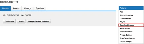 Download Images menu